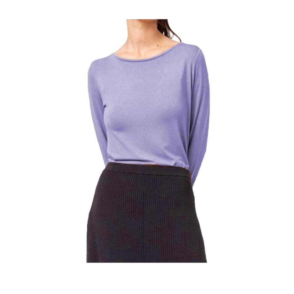 NEW IVKO boat neck tee in purple